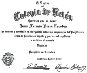 Belen-Diploma